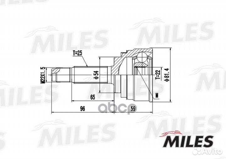 ШРУС mitsubishi galant/colt/lancer 1.3/1.8 87-96