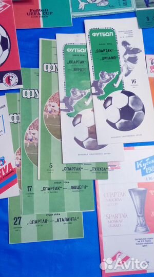 Программки Спартак в Еврокубках 80-90-е годы