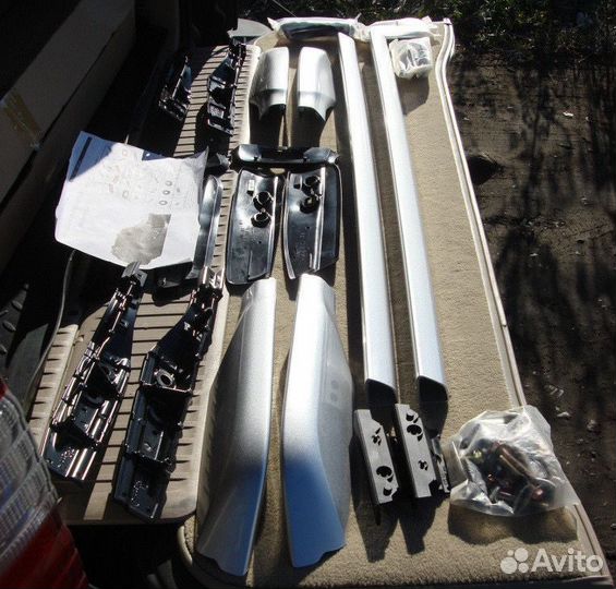 Prado 150 Продольные рейлинги серебристые W3WF6