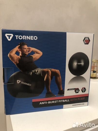 Мяч гимнастический С насосом, 75 см