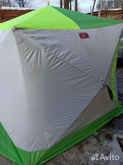 Палатка cube 3 медведь трёхслойная, пол и печка