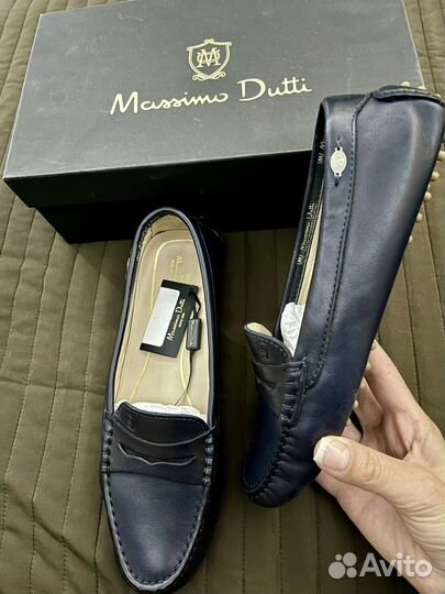 Мокасины жен Massimo Dutti оригинал,кожа