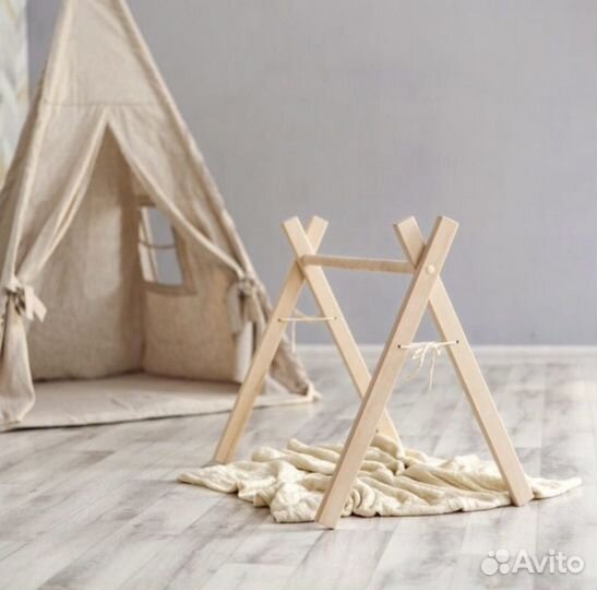 Деревянный тренажёр мобиль для подвес