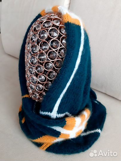 Берет, косынка-бактус и варежки (комплект)