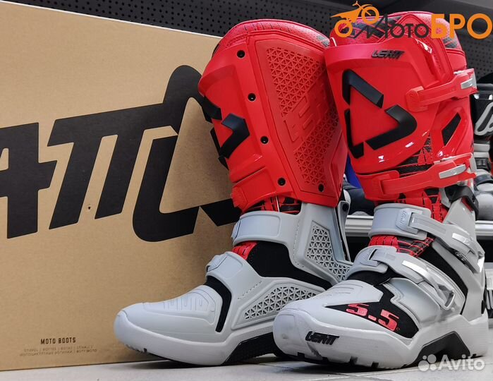 Мотоботы эндуро Leatt 5.5 красные / серые
