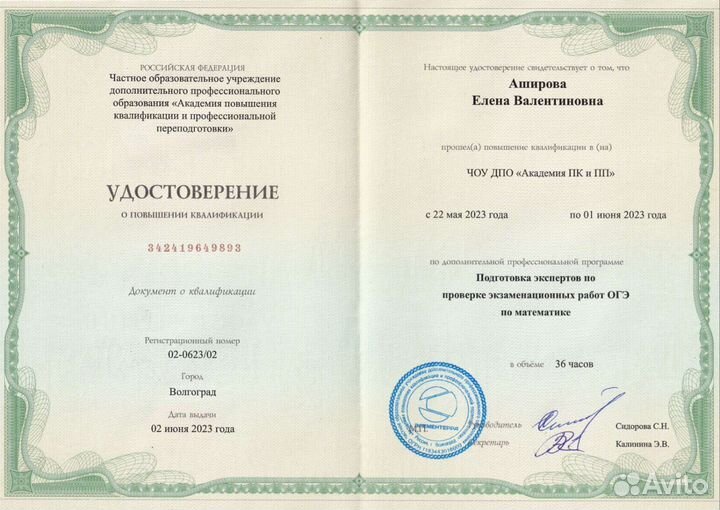 Опытный репетитор по математике, Эксперт егэ и огэ