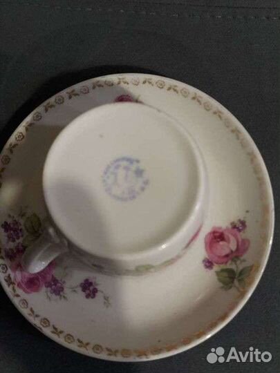 Чайная пара Мальва.ссср. Барановка. И Кузнецов