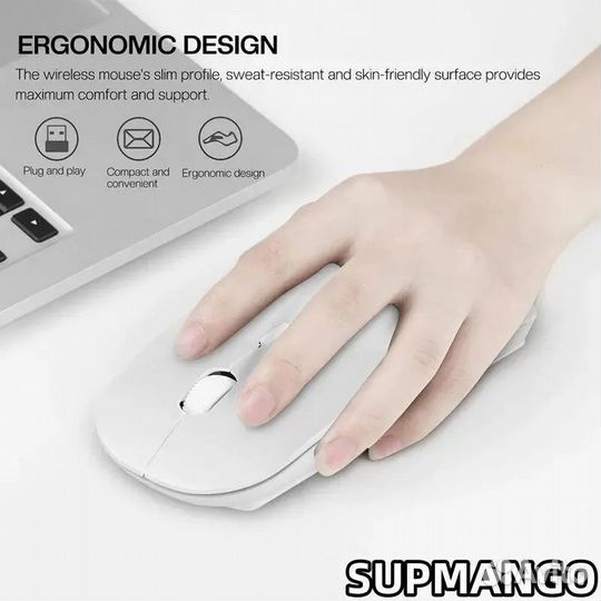 Ультратонкая беспроводная мышь Supmango