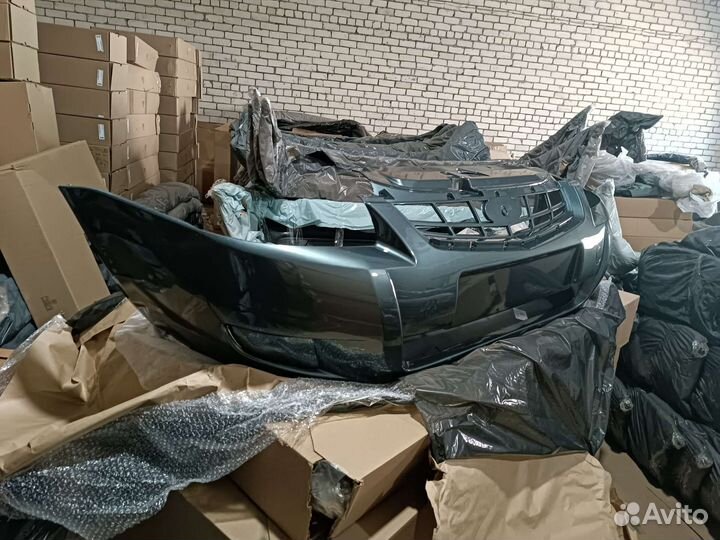 Передний бампер приора серо - сине зеленый (Сочи)