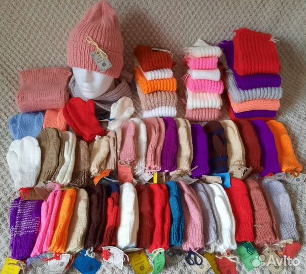 Носки Варежки шарфы шапки Ручная работа Шерсть