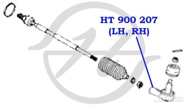 Наконечник рулевой тяги прав / лев