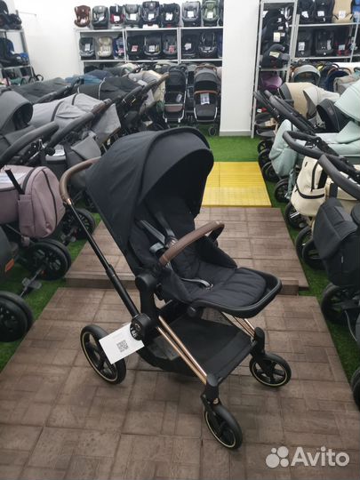 Коляска 2 в 1 Cybex Priam IV шасси Rose Gold