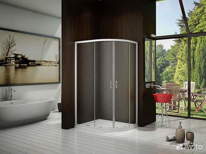 Душевое ограждение Good Door Latte R-120-C-WE 120