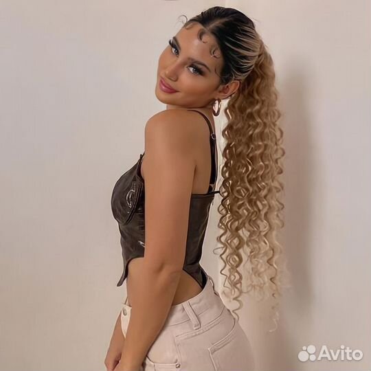 Хвост на резинке / накладной хвост/ хвост шиньон