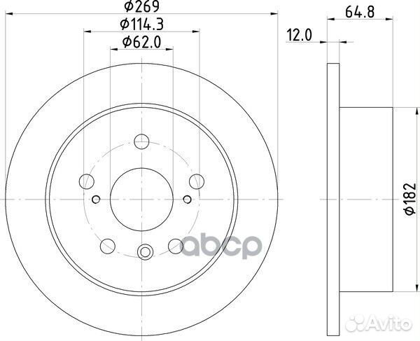 Диск тормозной зад ND1107K nisshinbo