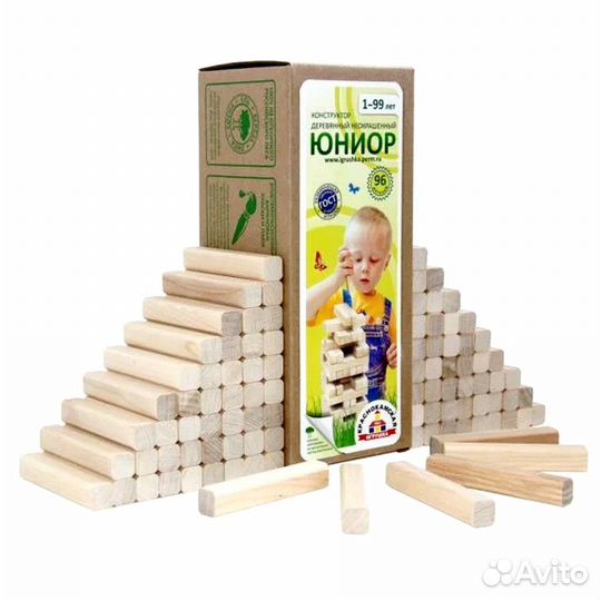 Детский конструктор из дерева