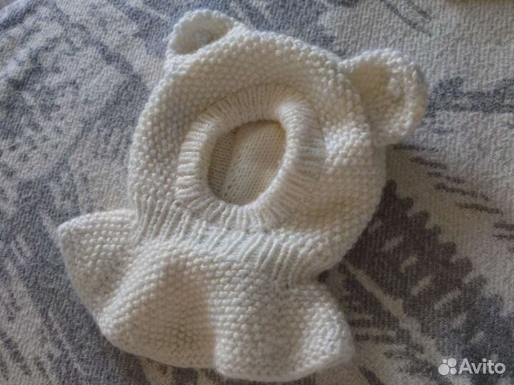 Шапка шлемик с ушками