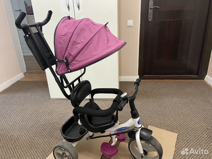 Велосипед трехколесный с ручкой управления