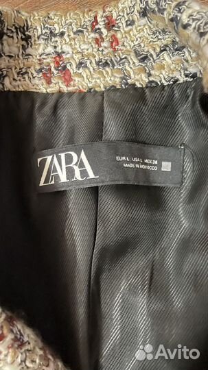 Твидовый жакет zara