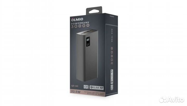 Внешний аккумулятор Olmio QR-30 30000mAh 22.5W PD