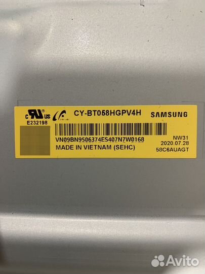 Разбор samsung UE58TU7570U