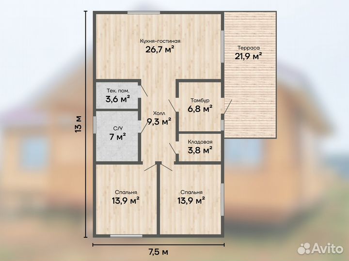 Домокомплект из сип панелей 85 кв.м