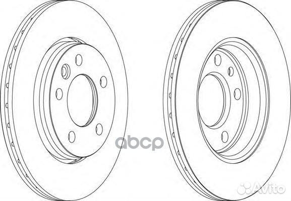 Диск тормозной задний VW T5 ferodo DDF1286 DDF1