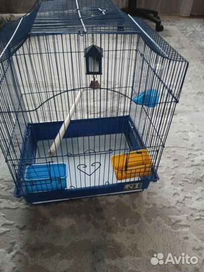 Клетка для попугаев в сборе