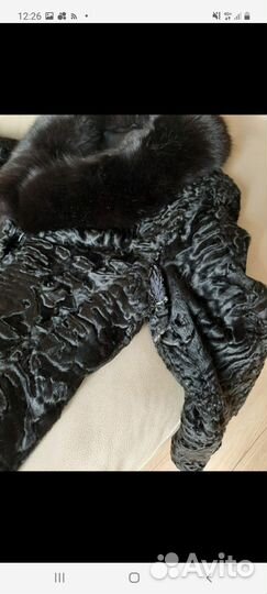 Шуба из каракуля, черная. Под реставрацию