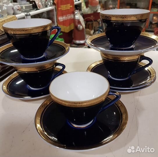 Чайные Пары лфз Кобальт Кофейные СССР