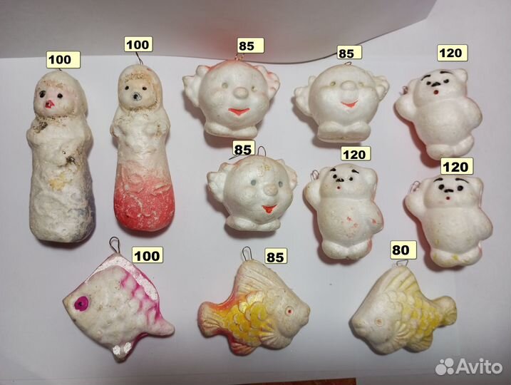 Ёлочные игрушки СССР. Пенопласт