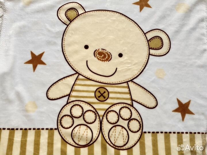 Плед одеяло детское и мишка подарок на выписку