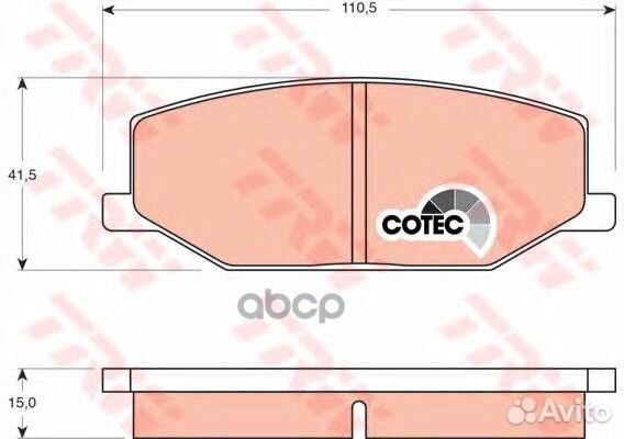 Колодки пер.suzuki jimny 98 GDB383 TRW