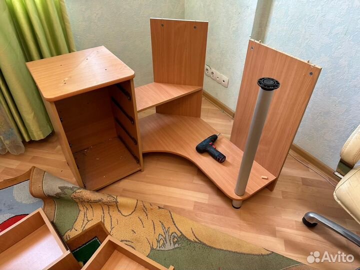 Компьютерный стол угловой с ящиками доставка