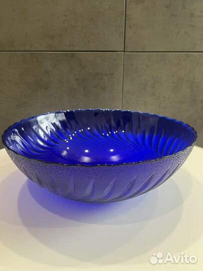 Хрусталь СССР синее кобальтовое стекло