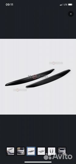 Реснички на фары golf 6