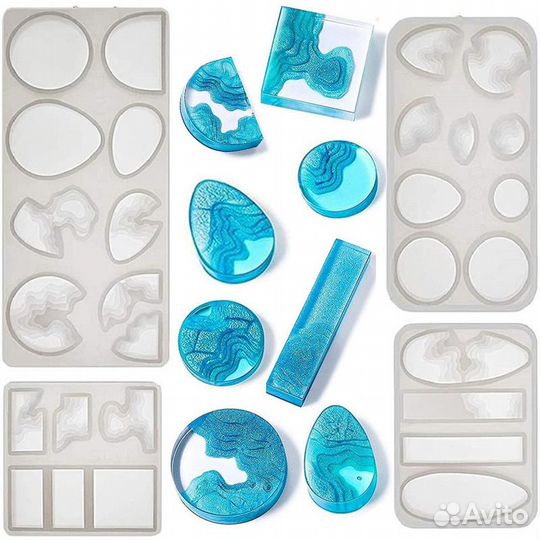 Силиконовая форма - Набор для подвесок и сережек