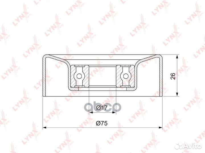 Ролик обводной приводного ремня PB7226 lynxauto