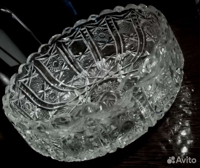 Ваза красивая для фруктов, конфет. Хрусталь