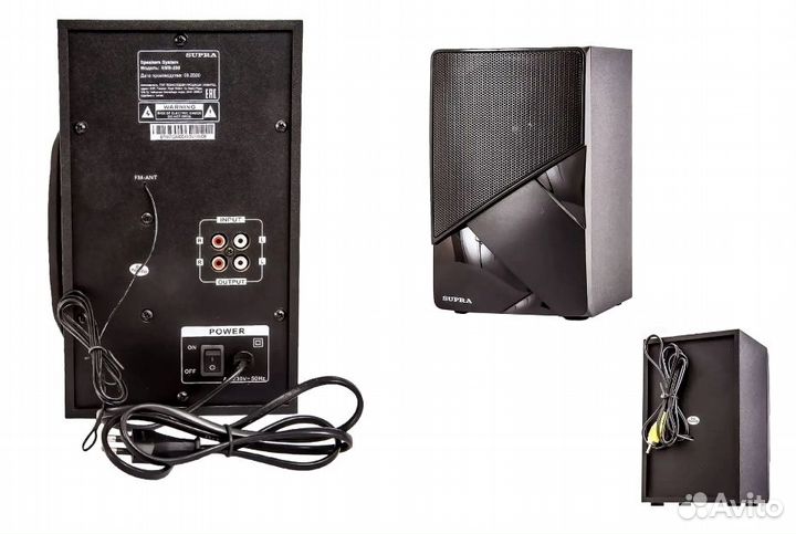 Музыкальный центр 60 Вт. Сабвуфер+колонки. Блютуз