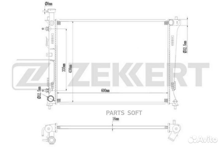 Радиатор охлаждения двигателя Kia Cerato II 09