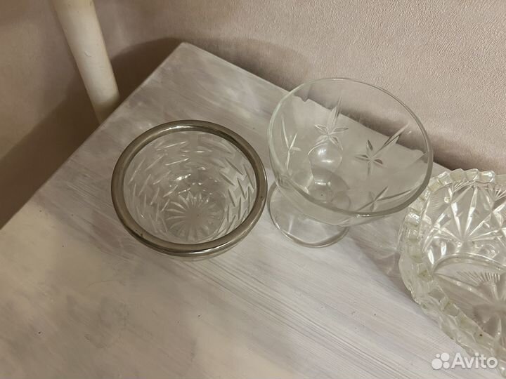 Салатницы пиалки посуда СССР хрусталь