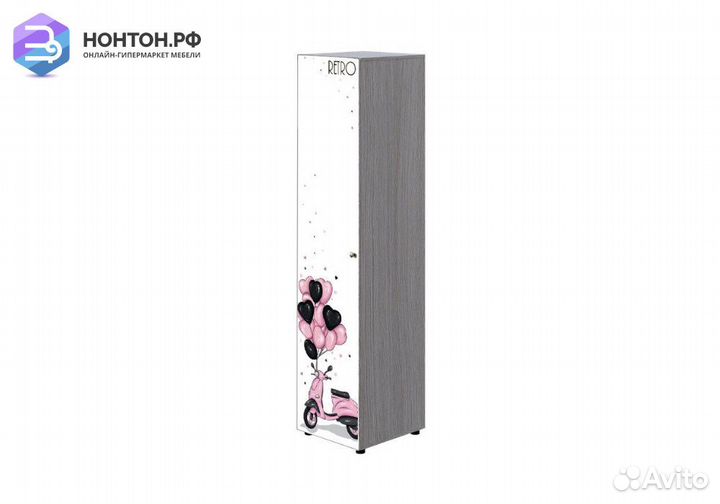 Пенал Мийа-3А ясень шимо светлый / белая шагрень