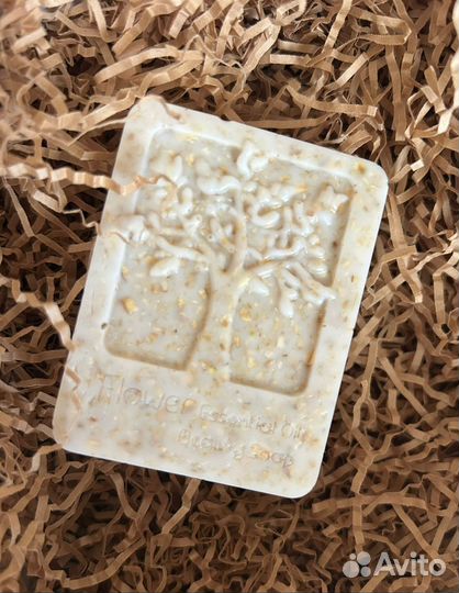 Овсяное мыло-скраб ручной работы