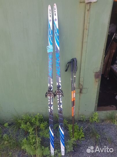 Лыжи беговые stc active 160 + палки + ботинки