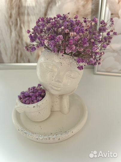 Кашпо из гипса