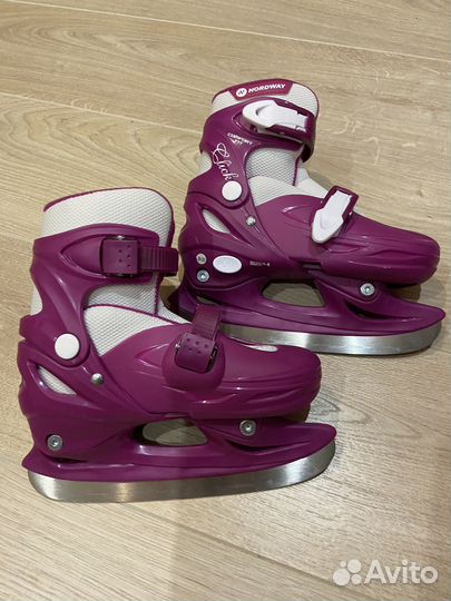 Коньки ледовые детские раздвижные