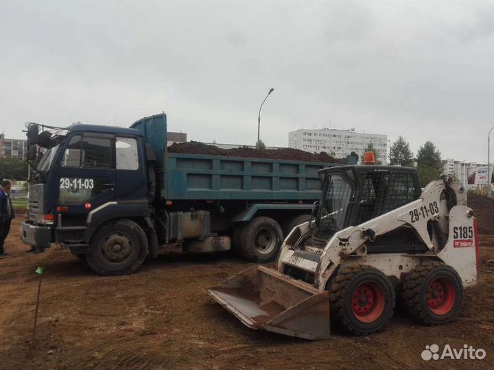 Услуги самосвала, погрузчика