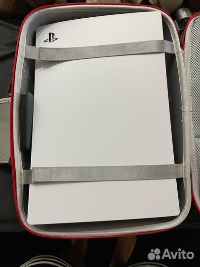 Кейс сумка для ps5 фиолетовая (камуфляж)