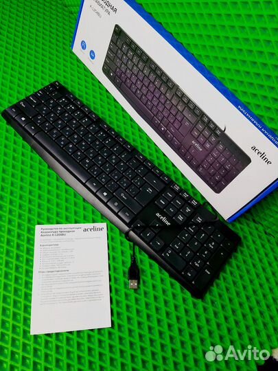 Клавиатура проводная Aceline K-1204BU, черный